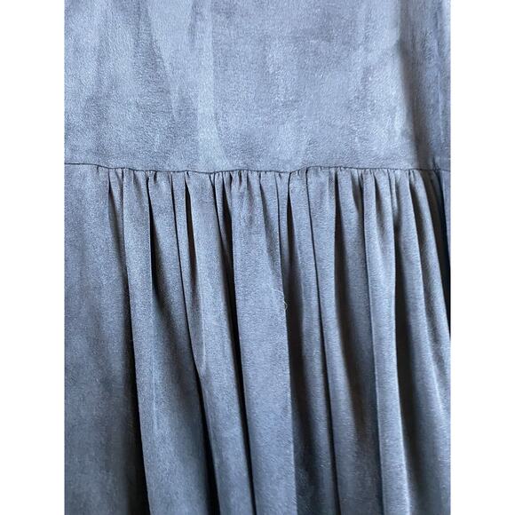 MINKPINK Sz M Black Empire Waist Laser Cut Sleeveless Racerback Dress - Picture 7 of 10